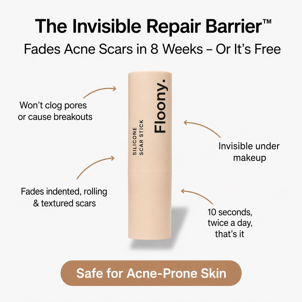 The invisible repair barrier of the Floony silicone scar stick